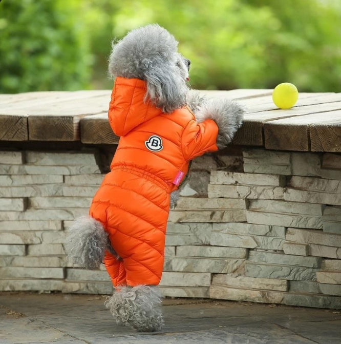 Poochi Puffer Jumpsuit Orange