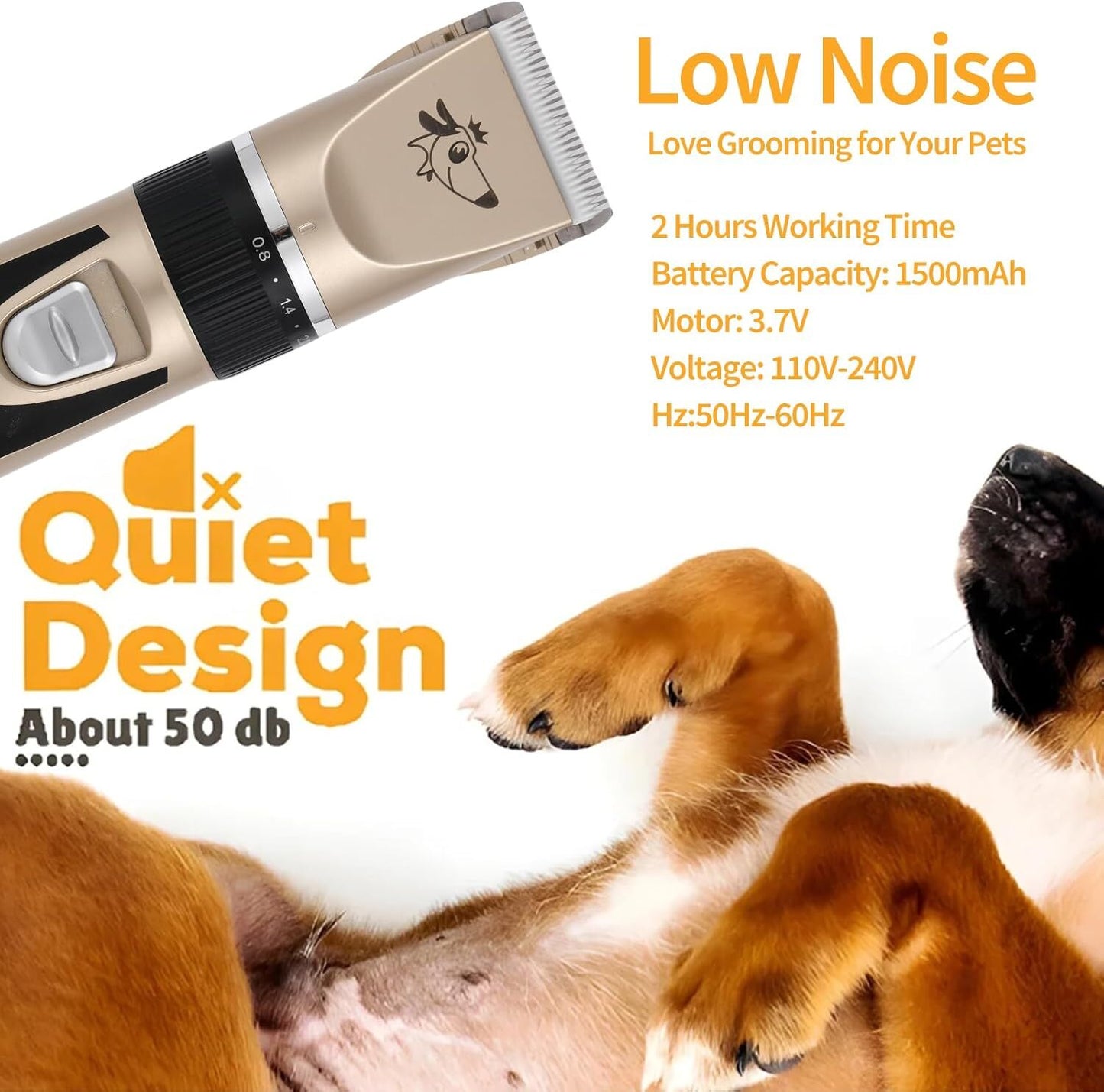 Professional Rechargeable Pet Clipping Kit