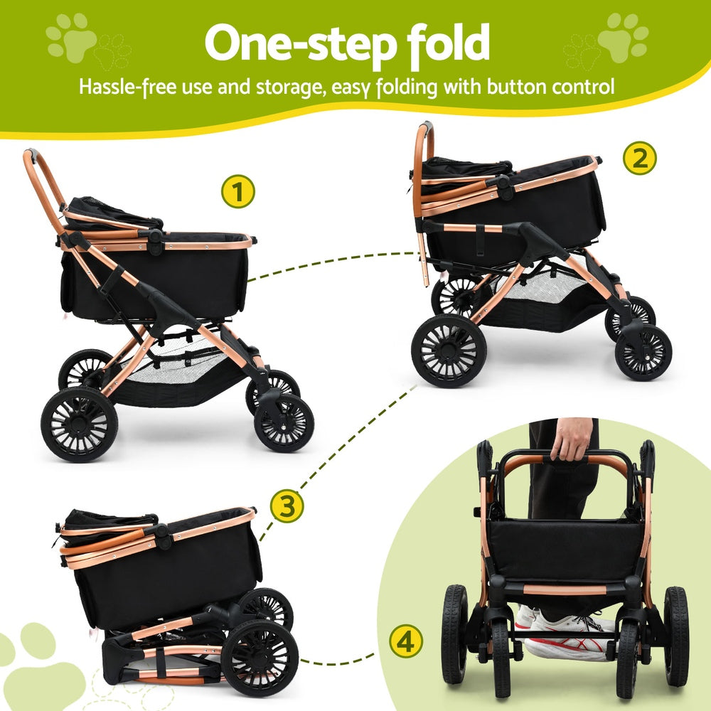 I.PET 3-IN-1 Deluxe Pet Carrier Stroller
