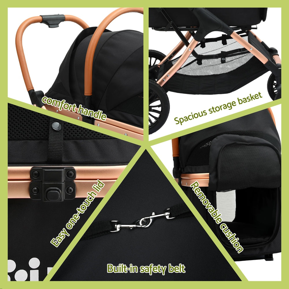 I.PET 3-IN-1 Deluxe Pet Carrier Stroller